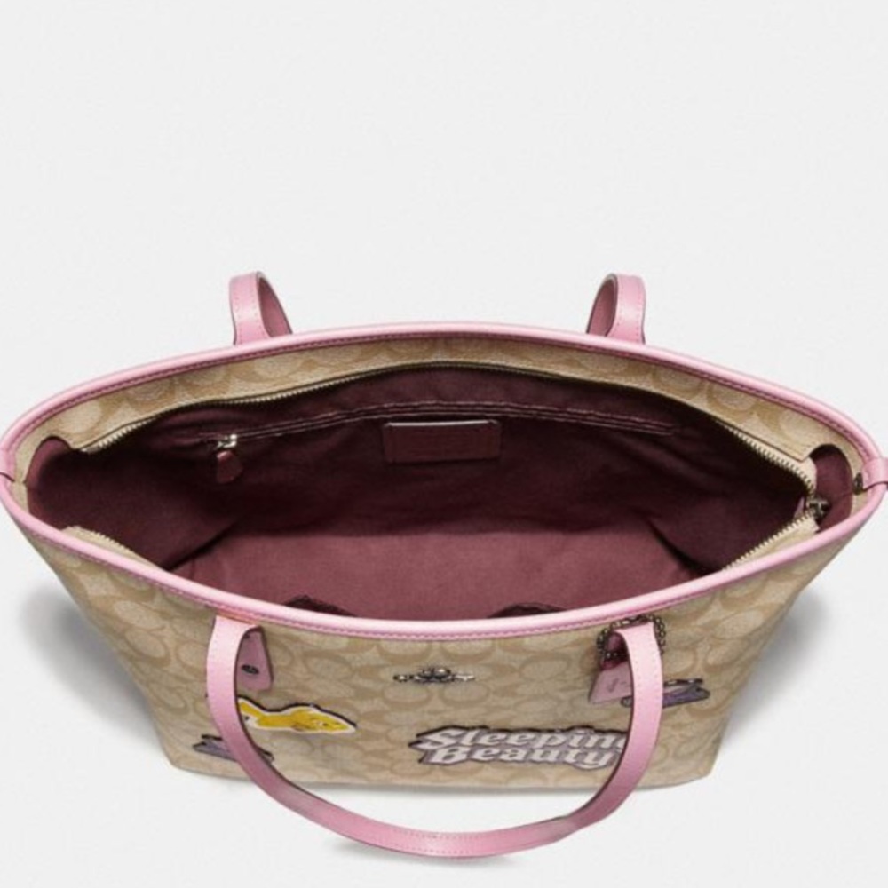 Authentic Coach leather Disney collection L.Edition zip top tote - Picture 3 of 12